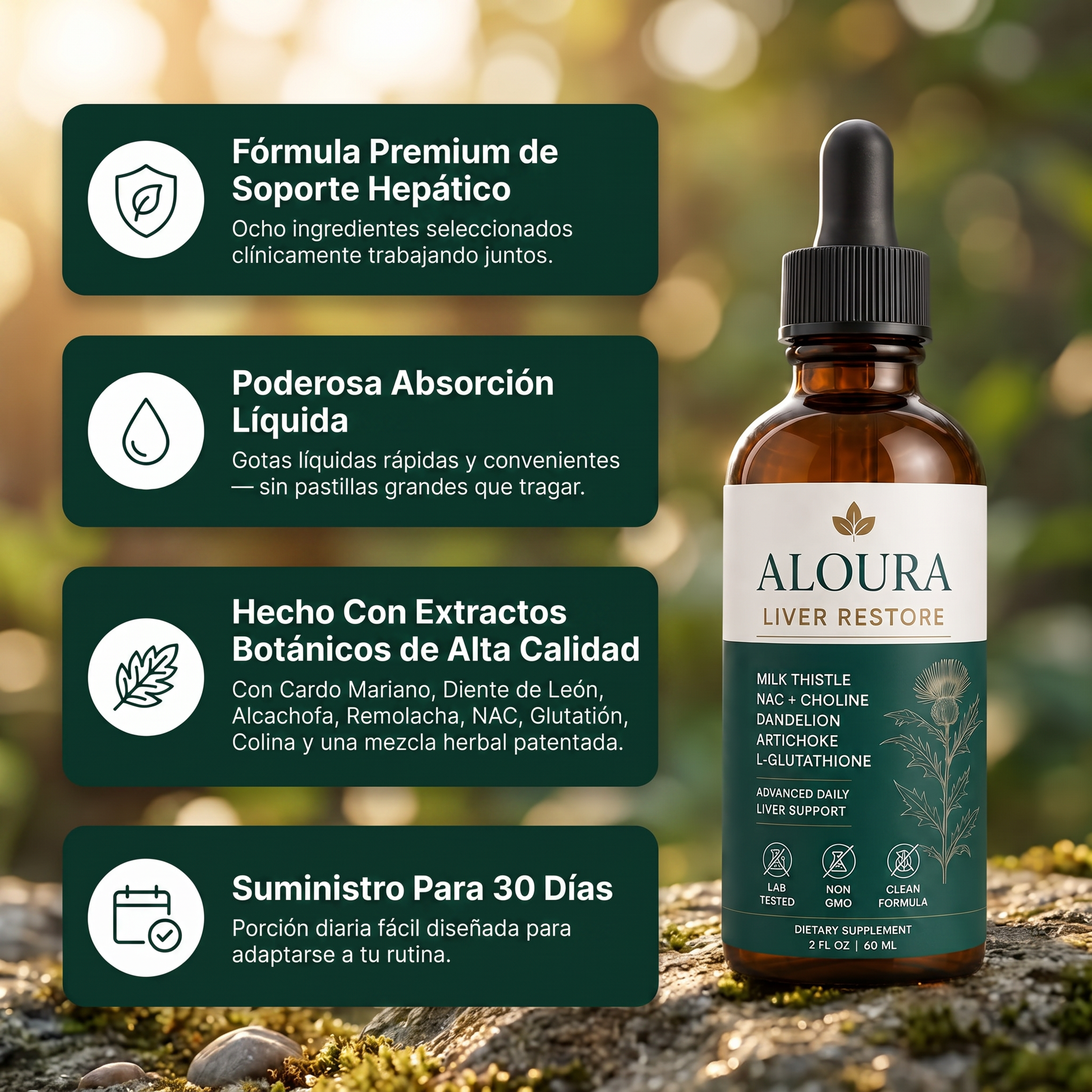 Fórmula premium de soporte hepático